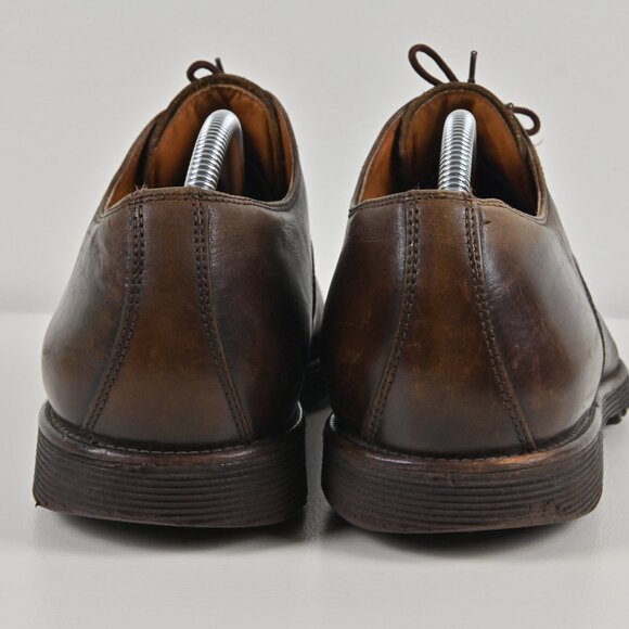 VTG Rockport Genuine Leather Vibram Sole Brown Oxfords US10 UK9.5 Made Portugal - Picture 7 of 16